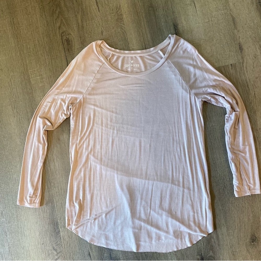 Aeropostale Soft & Sexy Pink Long Sleeve M EUC